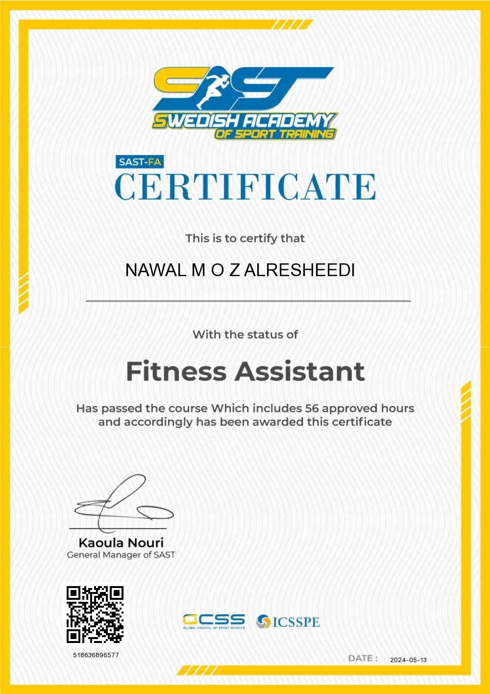 NAWAL M O Z ALRESHEEDI